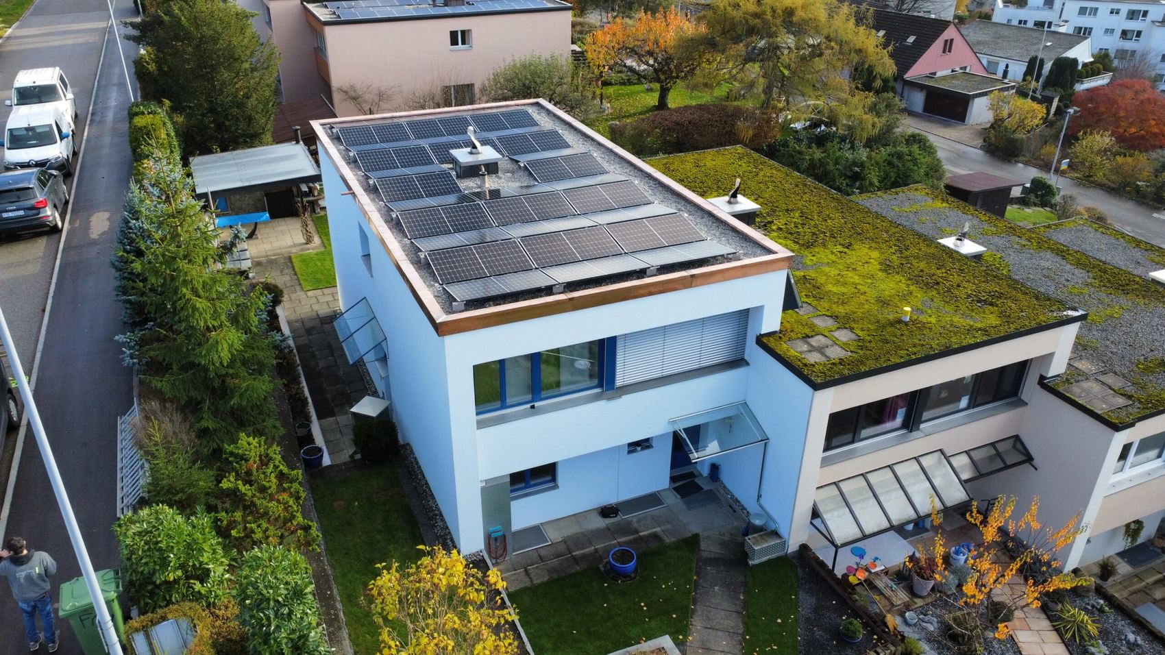 Energetische Flachdachsanierung Wettswil, Projekt der Concenti GmbH
